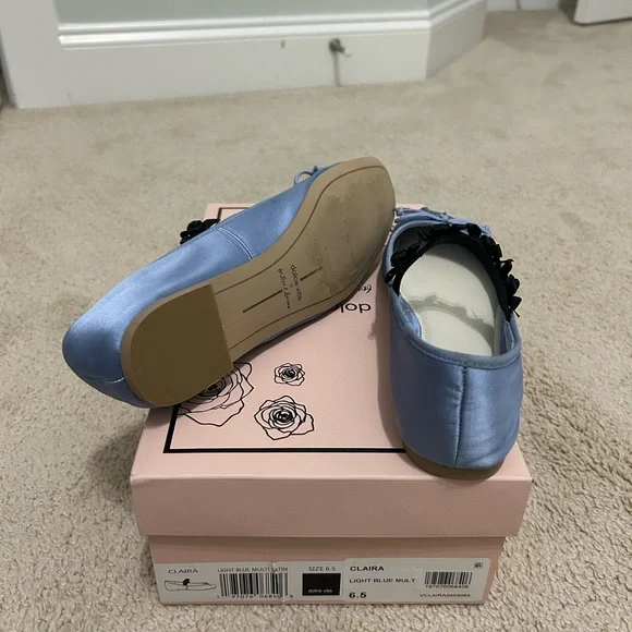 Light blue multi satin. Size: 6.5 - Picture 3 of 4